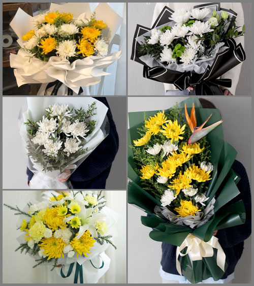 贵州遵义红花岗区金鼎山镇岩塘村白事花束代送